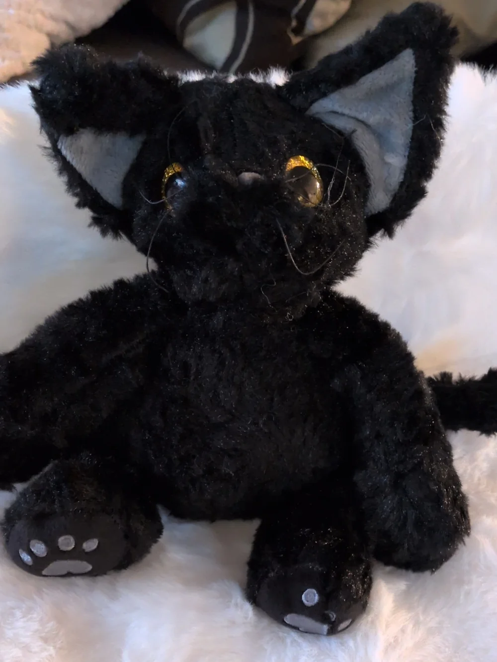 IKEA LURVIG Cat Bed Hammock Wood & Gothic Black Cat Devon Rex Plush Set NWT📝